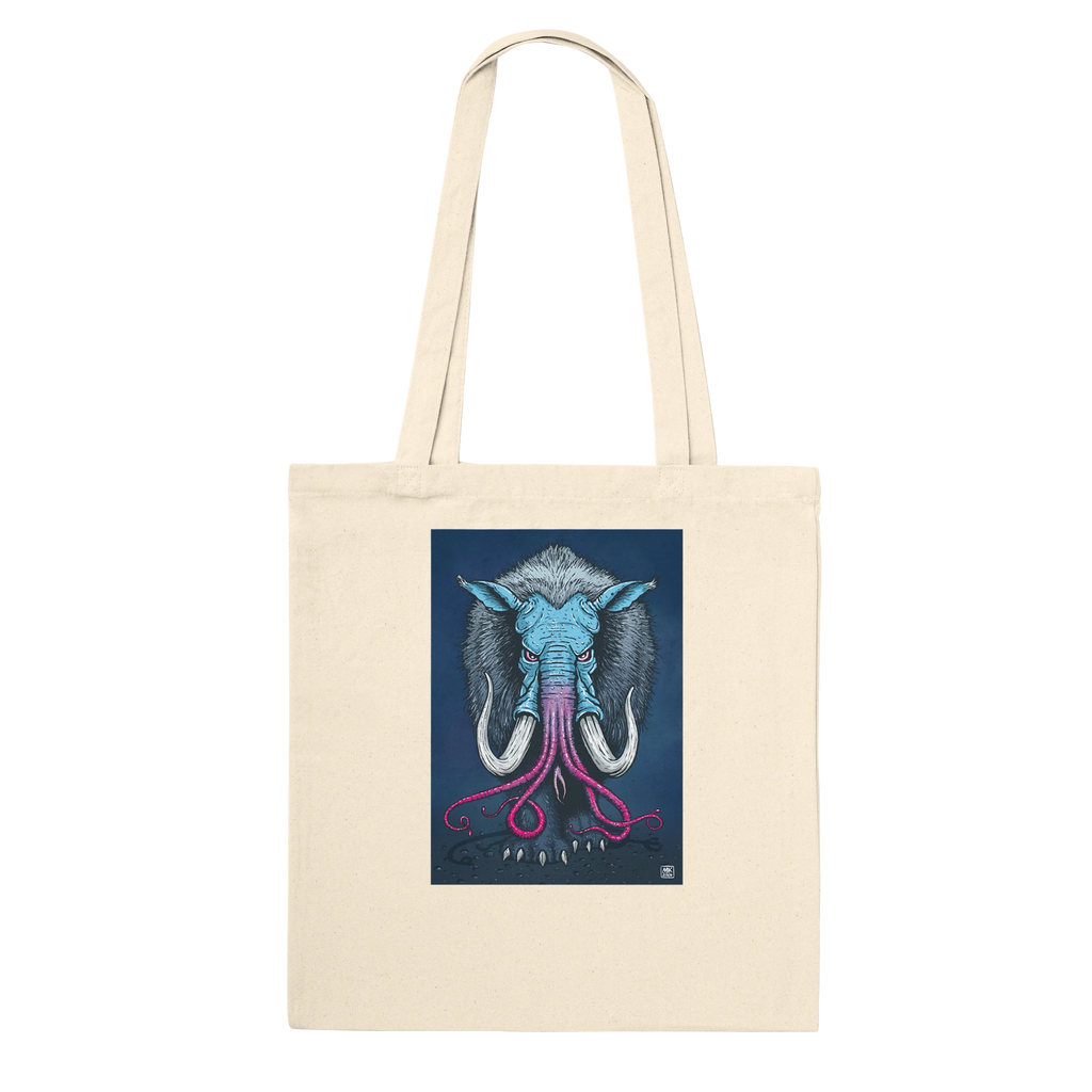 Naturfarbene Baumwolltasche mit der Illustration «Baku» von Mik Rothenbühler